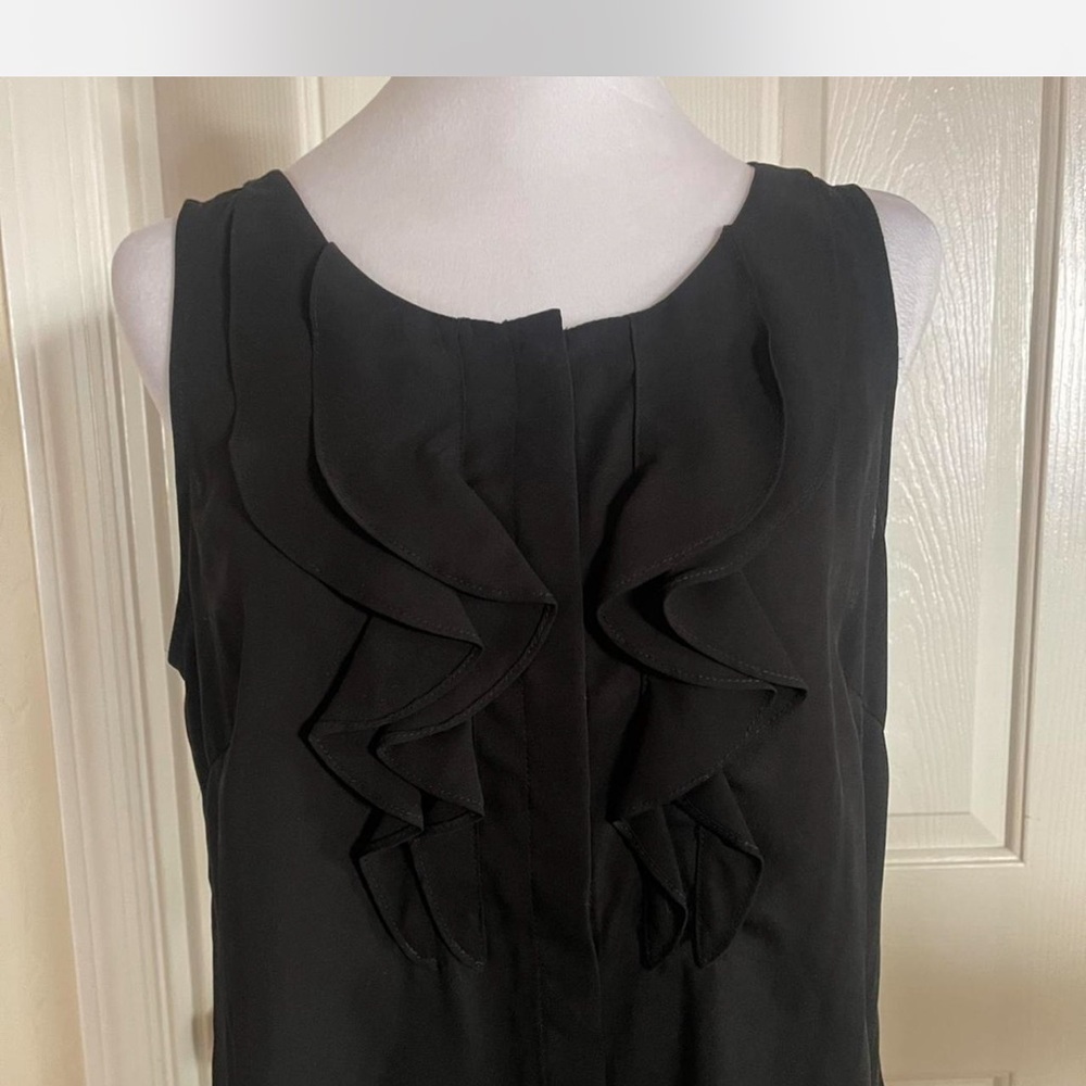Kenneth Cole Reaction Black Ruffle Blouse
